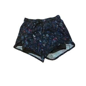 Avia Women’s Small Biker Shorts Drawstring Waist Geometric Print Black Under